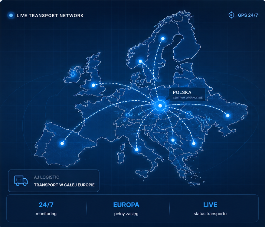Sieć transportowa AJ Logistic w Europie